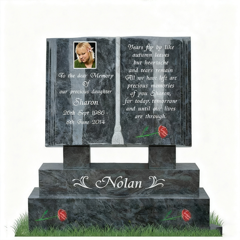 Kitap Şeklindeki Granit Anıt Mezar Taşı