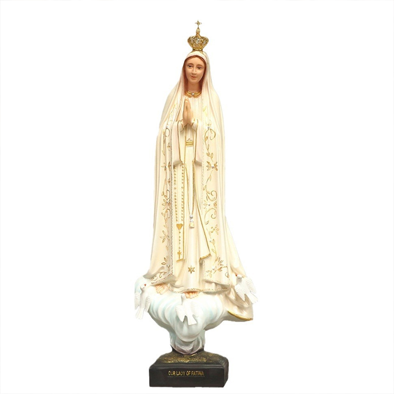 Our Lady of Fatima Stilinde Fiberglas İnsan Heykeli