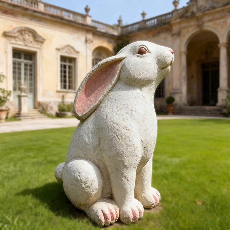 Mermer Hayvan Tavşan Heykeli