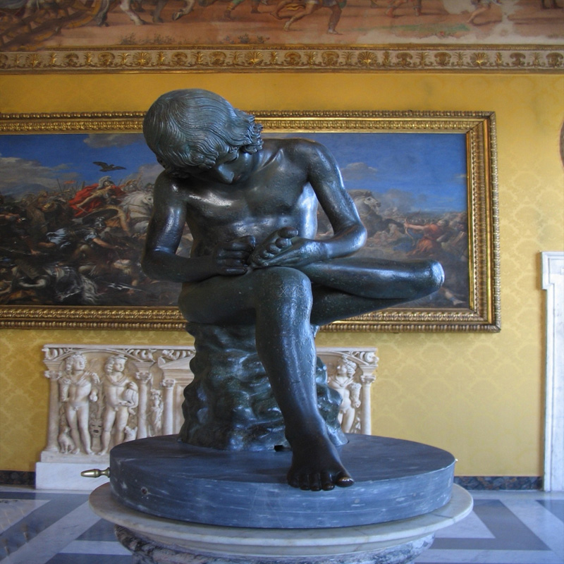 Ayağından Diken Çeken Bir Çocuğun Dayanıklı Dış Mekan Mermer İnsan Heykeli, Avrupa Tasarımı