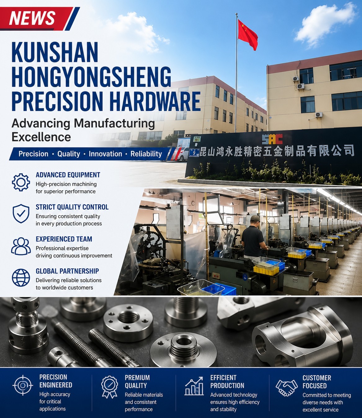Kunshan Hongyongsheng Hassas Donanım Üretim Gücünü Nasıl Artırıyor?