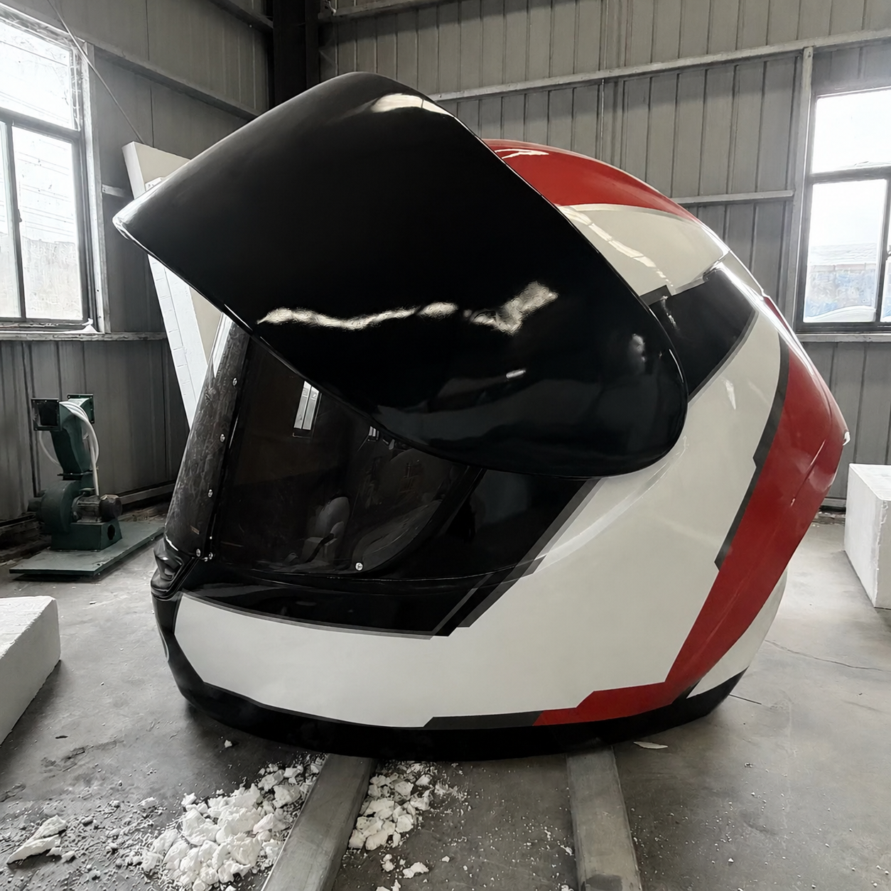 Devasa Reçine Motosiklet Kaskı Heykeli Nasıl Yapılır ve Bunları Büyük Ölçekte Kim Yapar?